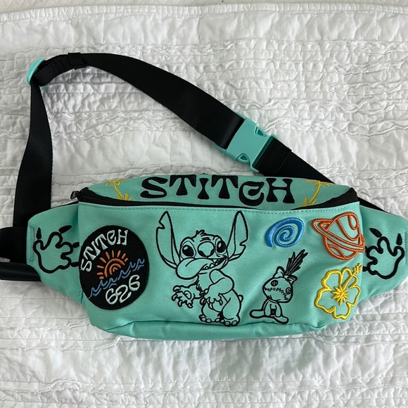 Disney Mint Green Stitch Waist Bag // Fanny Pack - Picture 1 of 10